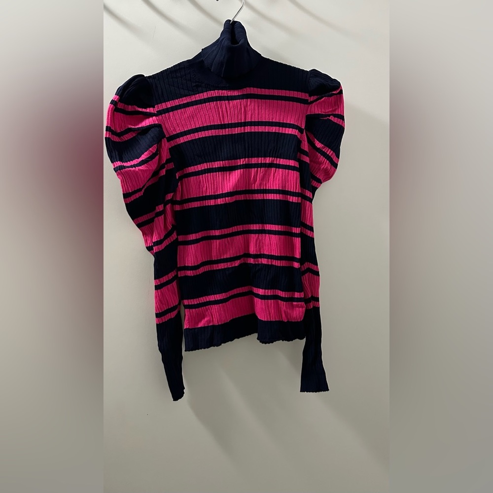 Zara striped ribbed knit sweater-size L - Picture 5 of 8